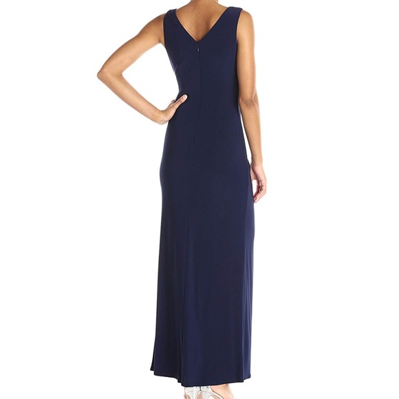 LAUNDRY BY SHELLI SEGAL jeweled front wrap dress 0 - Picture 2 of 8